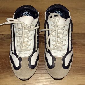 Tory Burch Lace Up Leather Shoes Sz 7.5